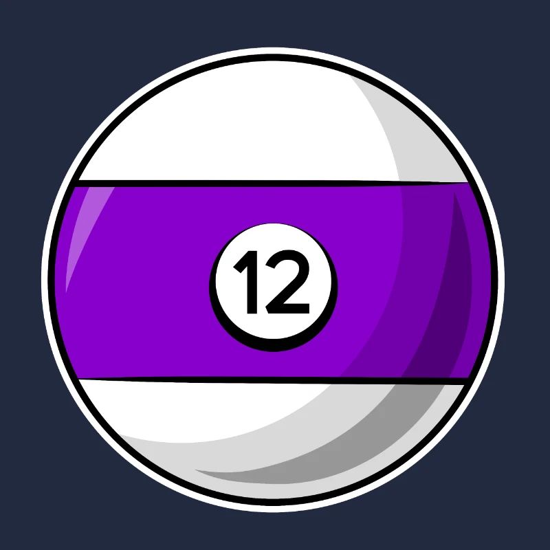 Boule de billard 12 Billard violet douze