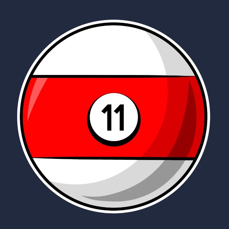 Billardkugel 11 rot Billard elf