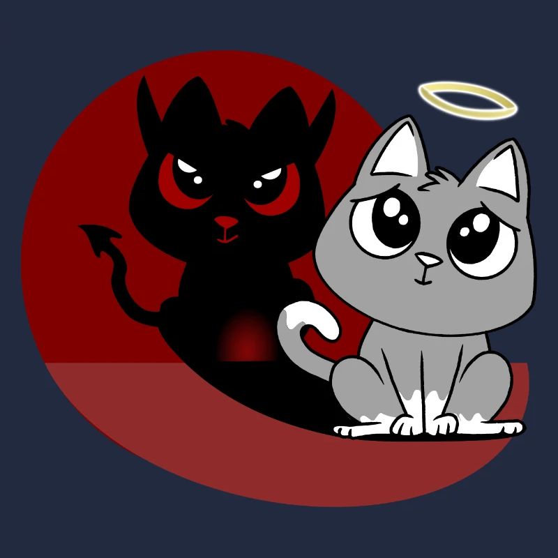 What? I Was's Not - Devil Angel Evil Cat