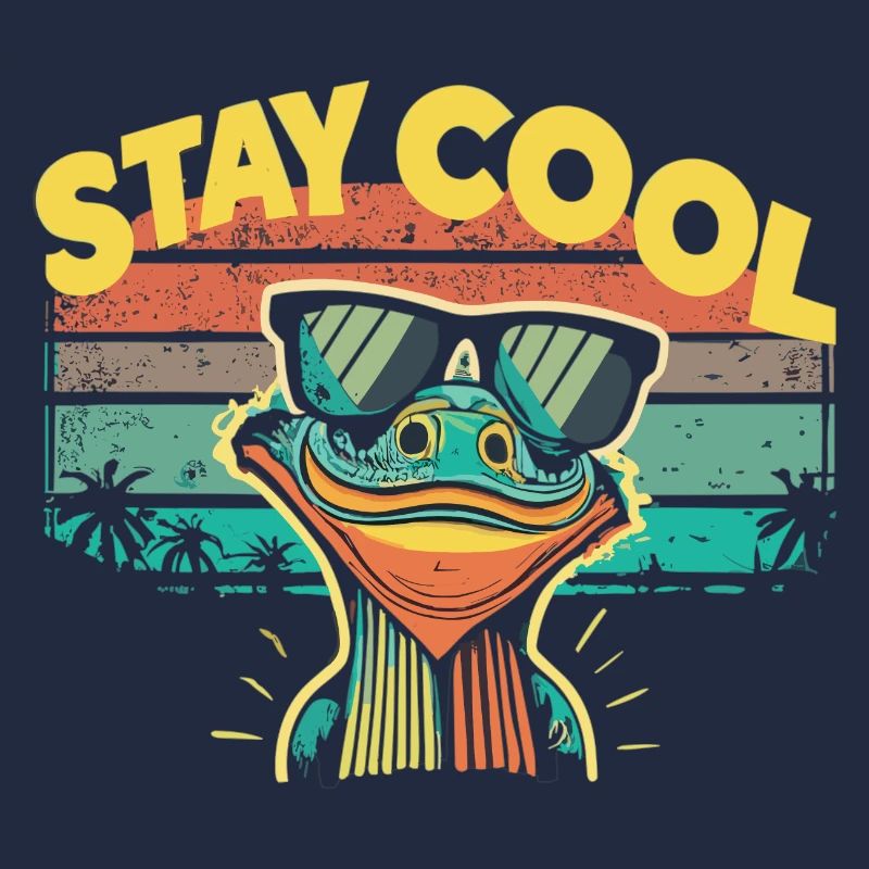 Retro Eidechse mit Sonnenbrille