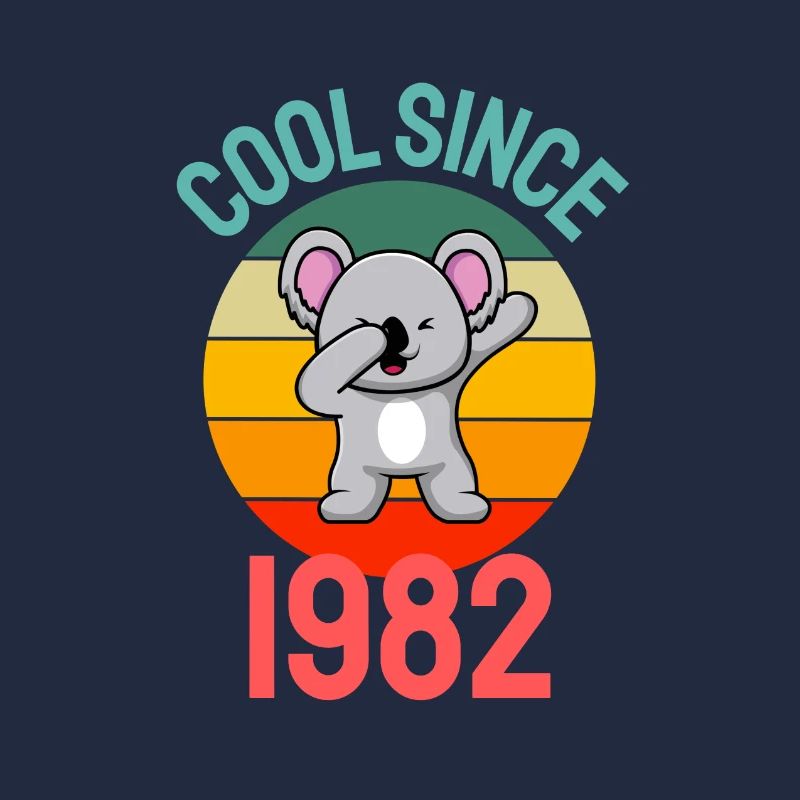 Cool seit 1982 Retro Dabbing Koala 40. Geburtstag