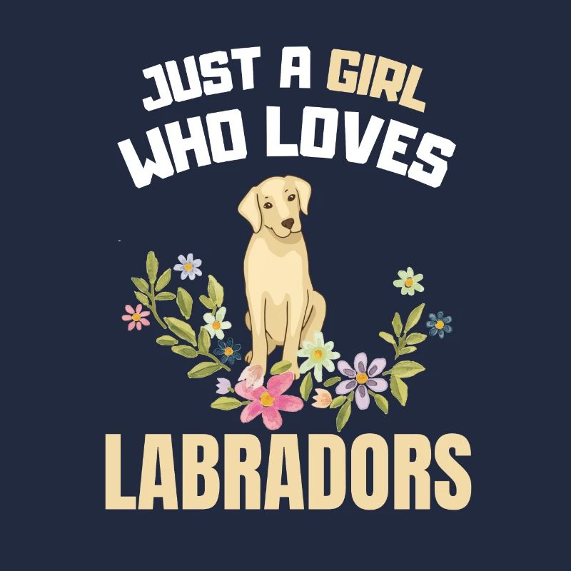 Blumen Hunde Mädchen Geschenkidee Labrador