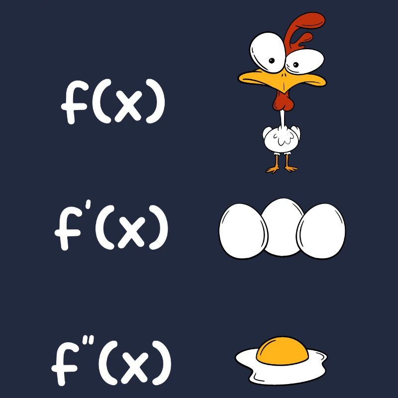 Mathe Ableitung Huhn Schüler Lehrer Geschenk