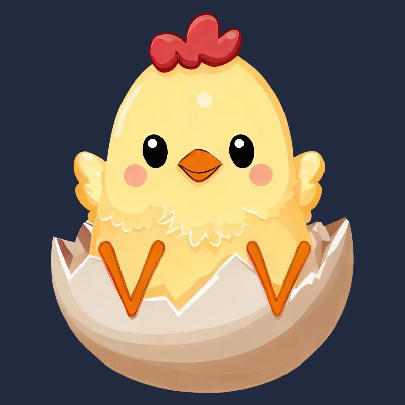 Cute Chick Chicken in Egg Cuddly Design