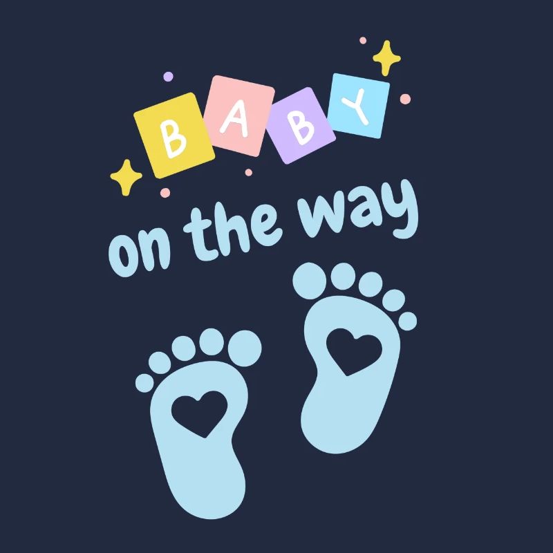 Bébé en route - bleu