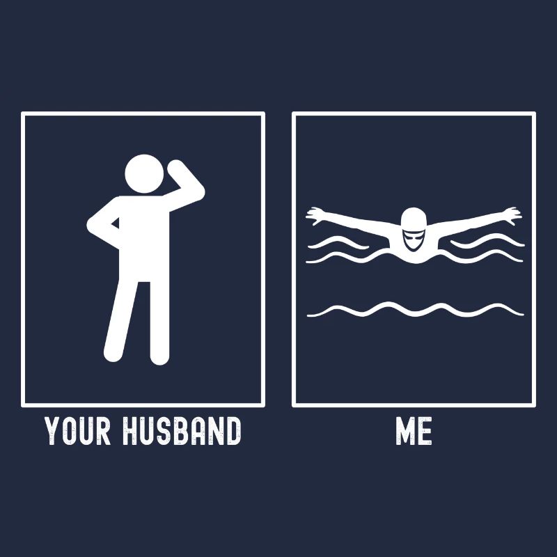 Ihr Ehemann - Ich - Schwimmen Vector