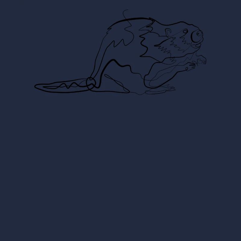 Biber - one line drawing