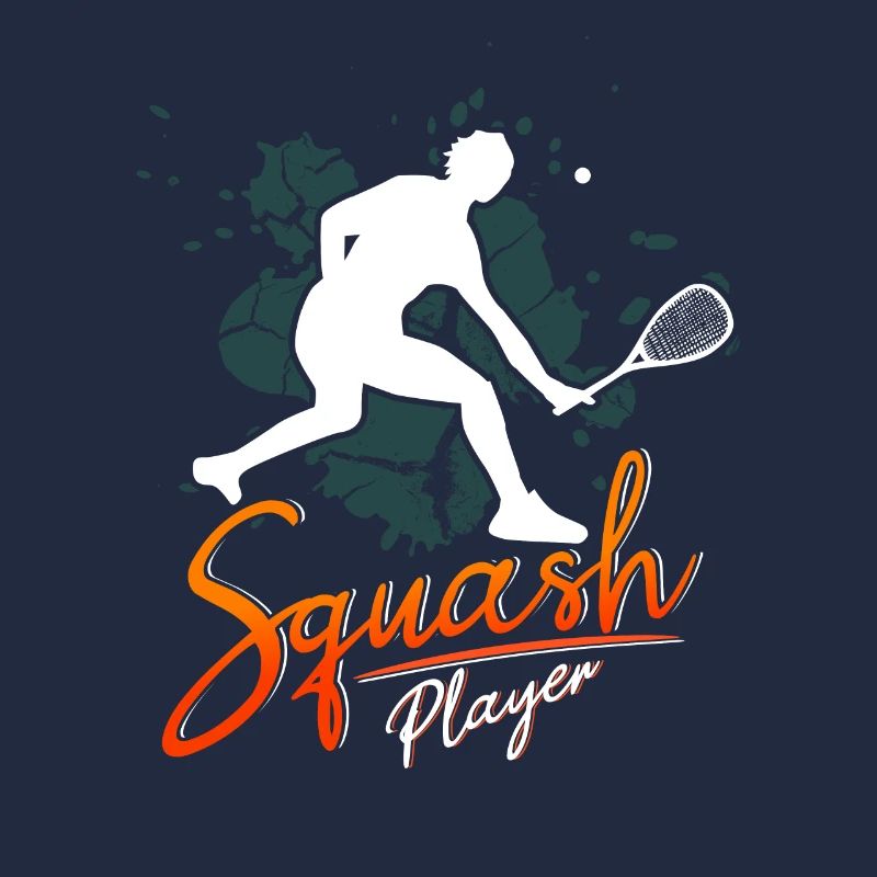Joueur de squash drôle de squash