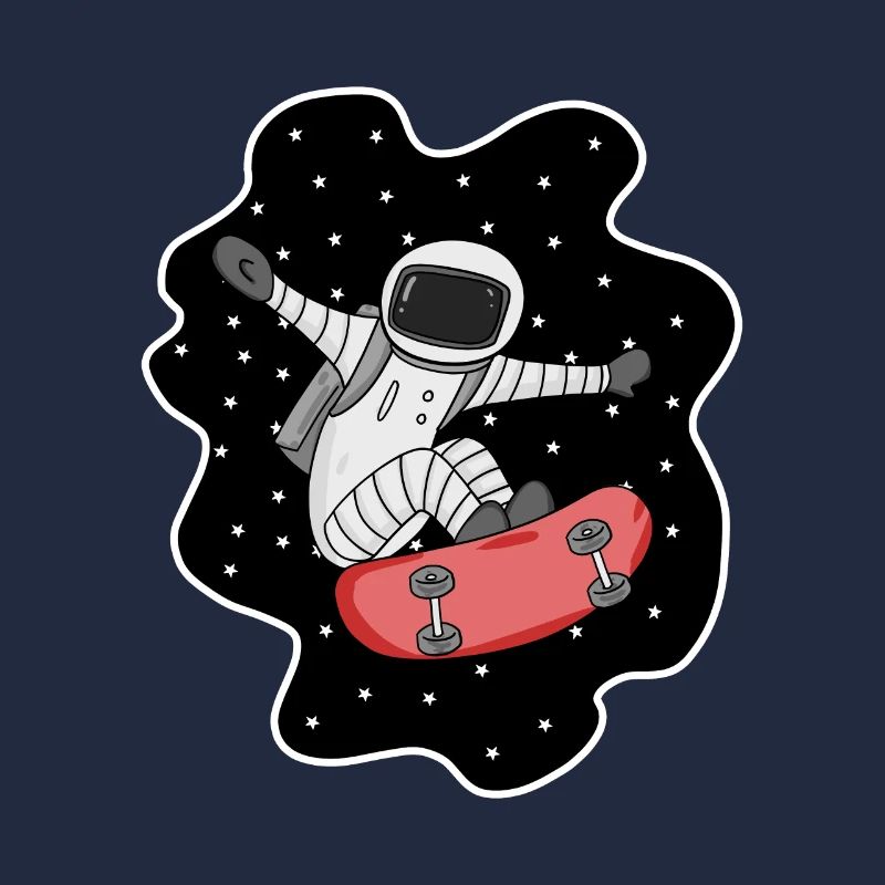 Astronaut skateboard space skateboarder