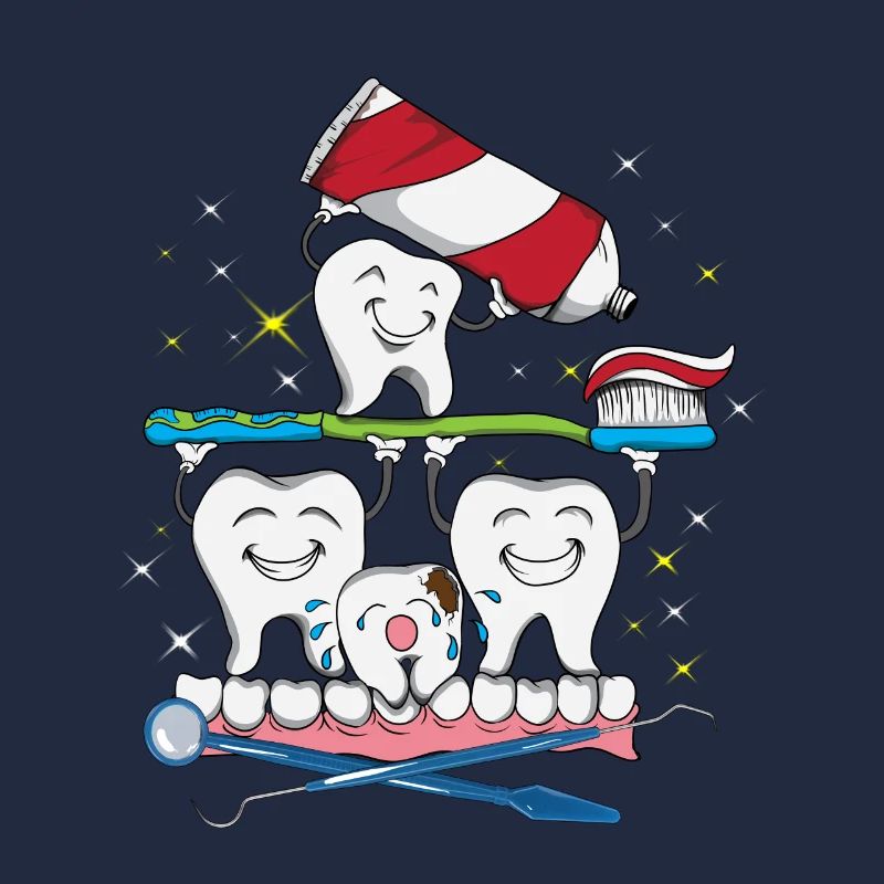 Dentist's office brushing teeth toothpaste