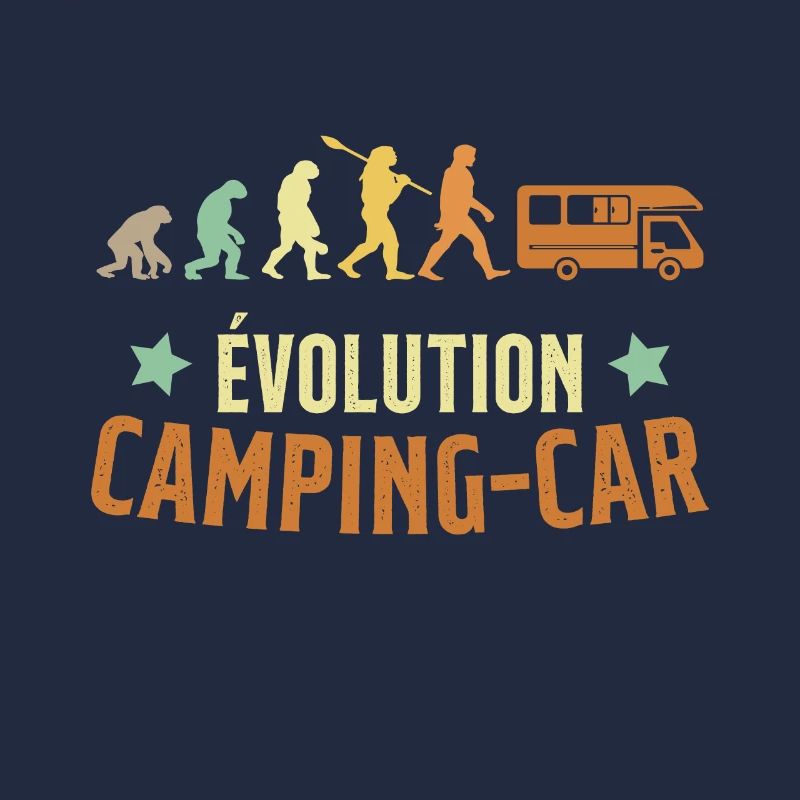 Evolution Camping Car Humor Geschenk