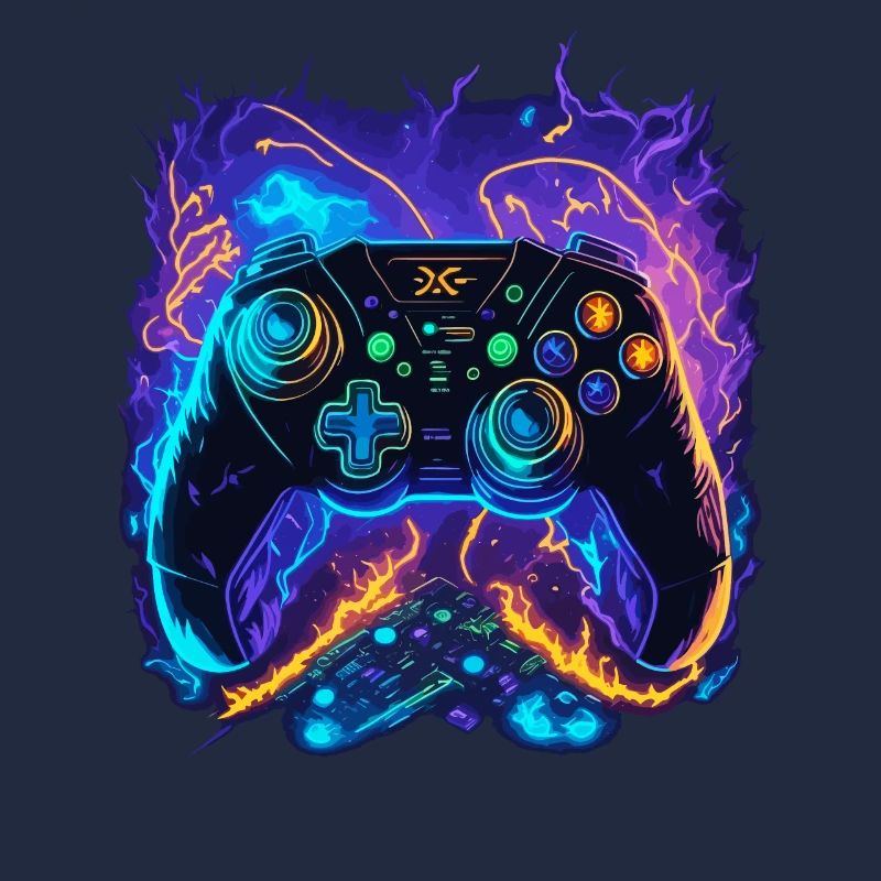 Powerful Gaming Controller Art