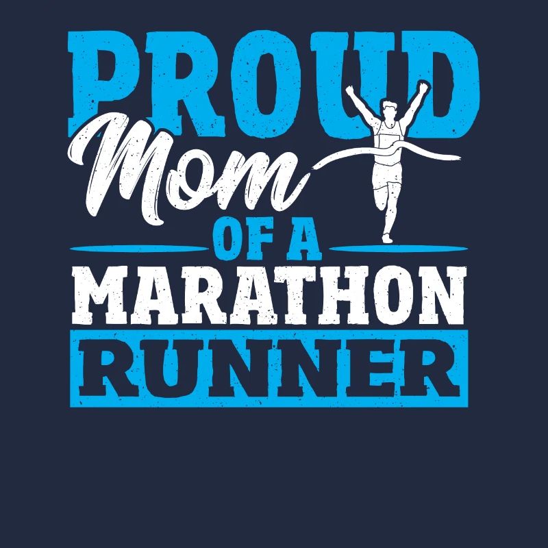 Stolze Mutter eines Marathonläufers