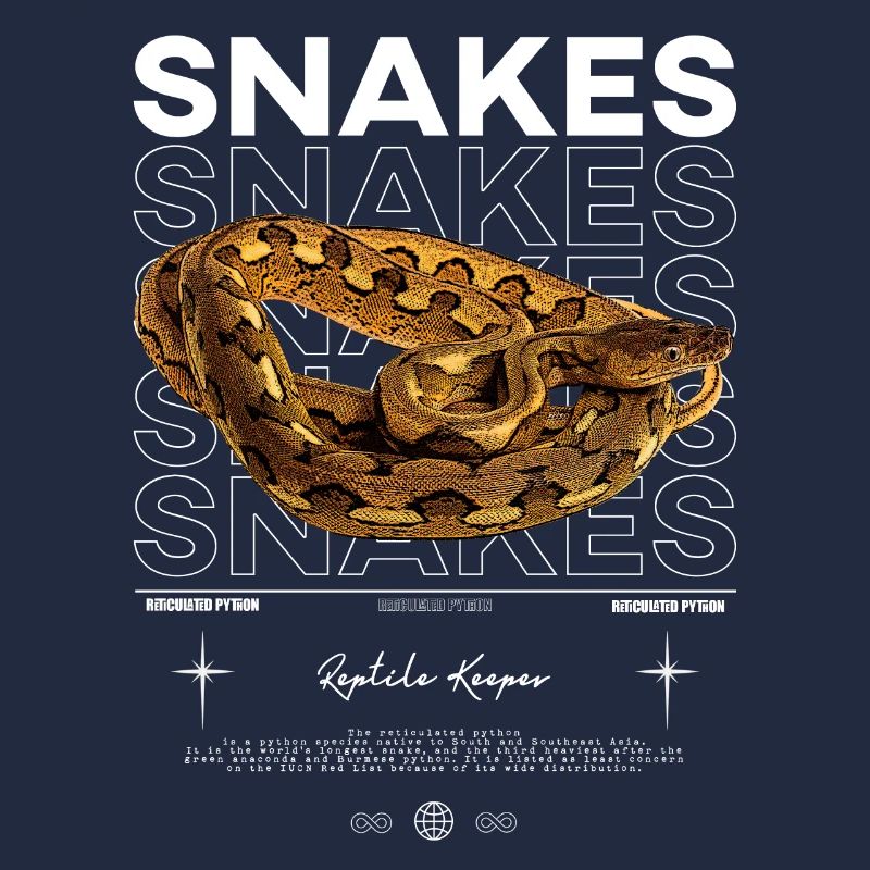Python réticulé Streetwear Reptile Keeper