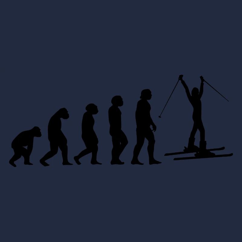 Evolution und Skifahren -