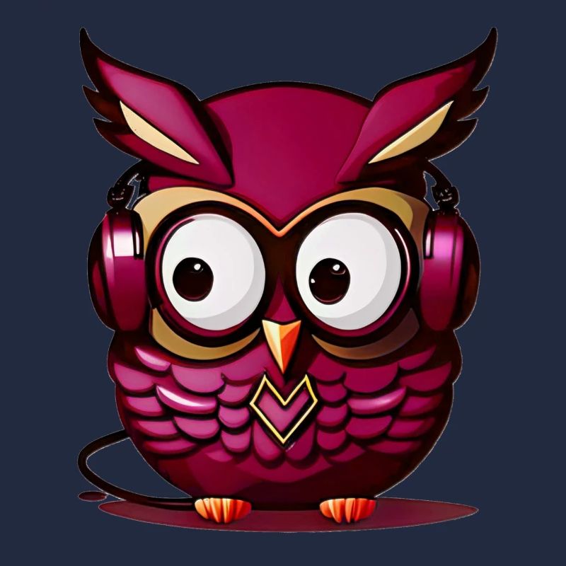 Eule dunkellila Kopfhörer