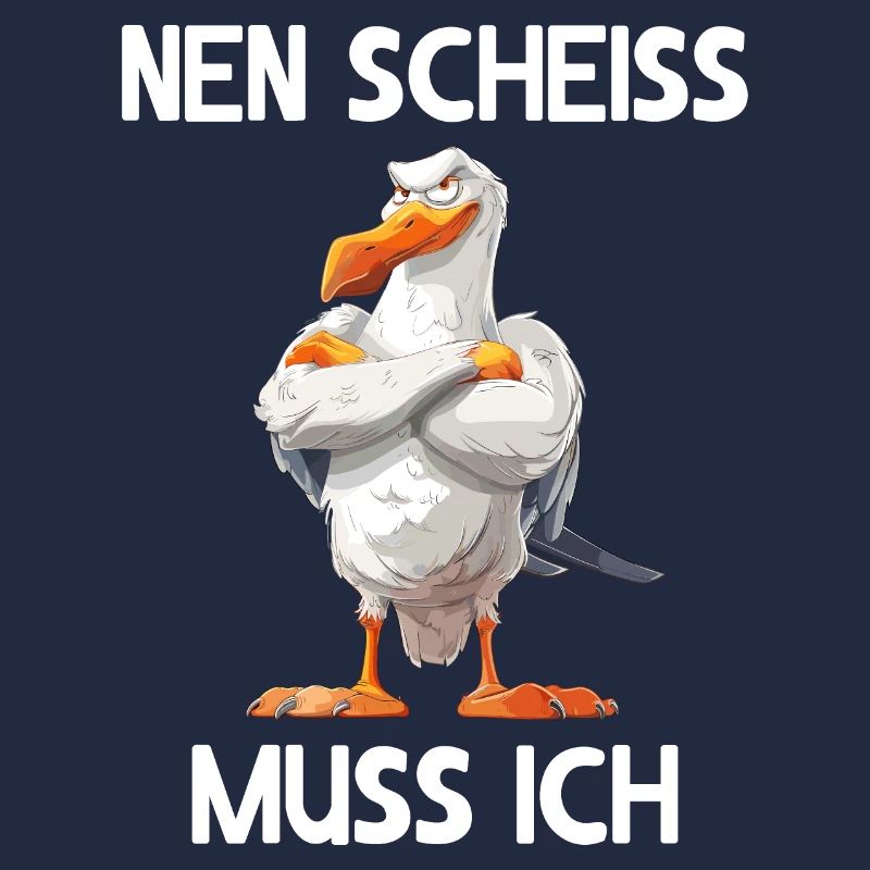 Möwe Seevogel Nen scheiss muss ich