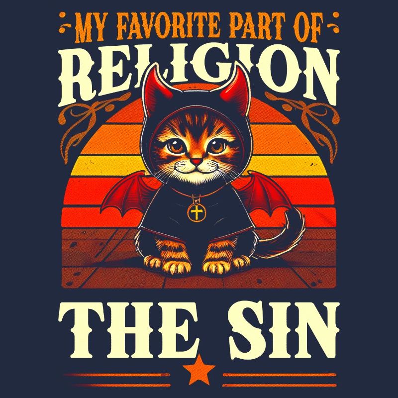 Retro Devil Cat Der Beste Von Religion