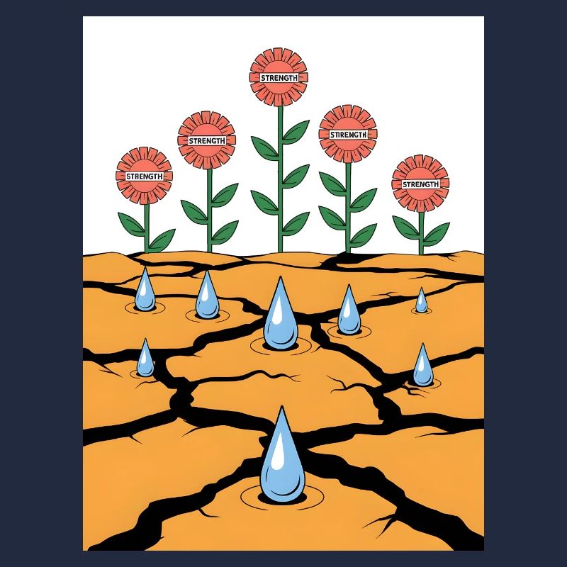Strength Blooms from Adversity – Resilience Art