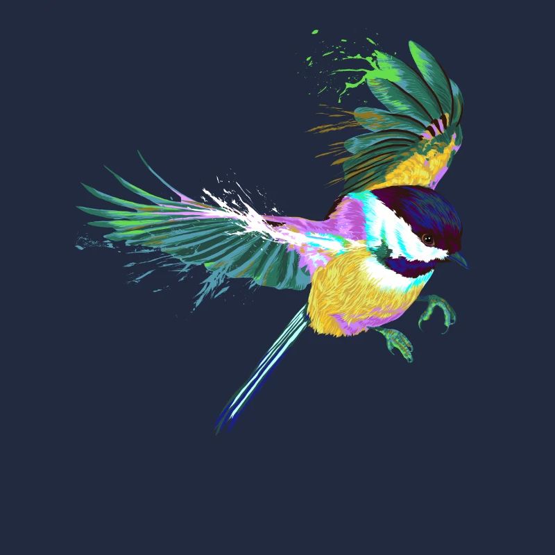 Bunter Splash Vogel Chickadee