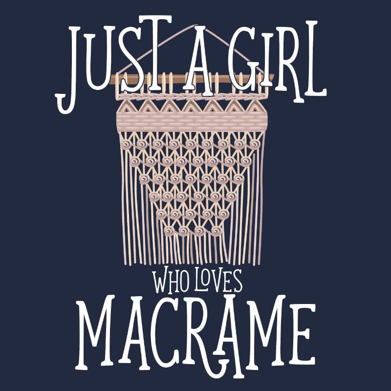 Makramee Nur ein Mädchen, das Makramee liebt