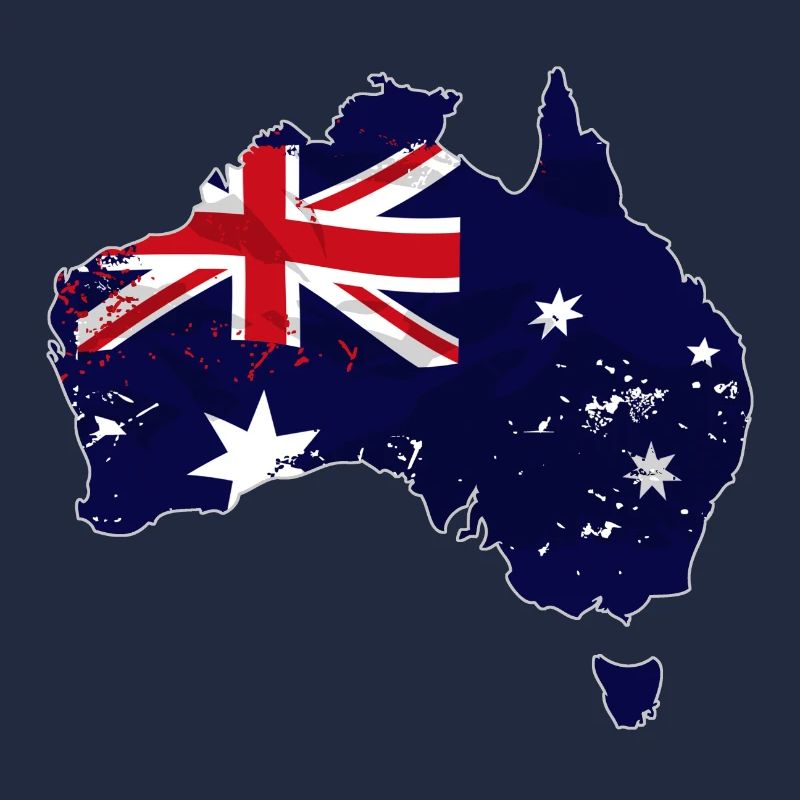 Australia Map Flag - Australien