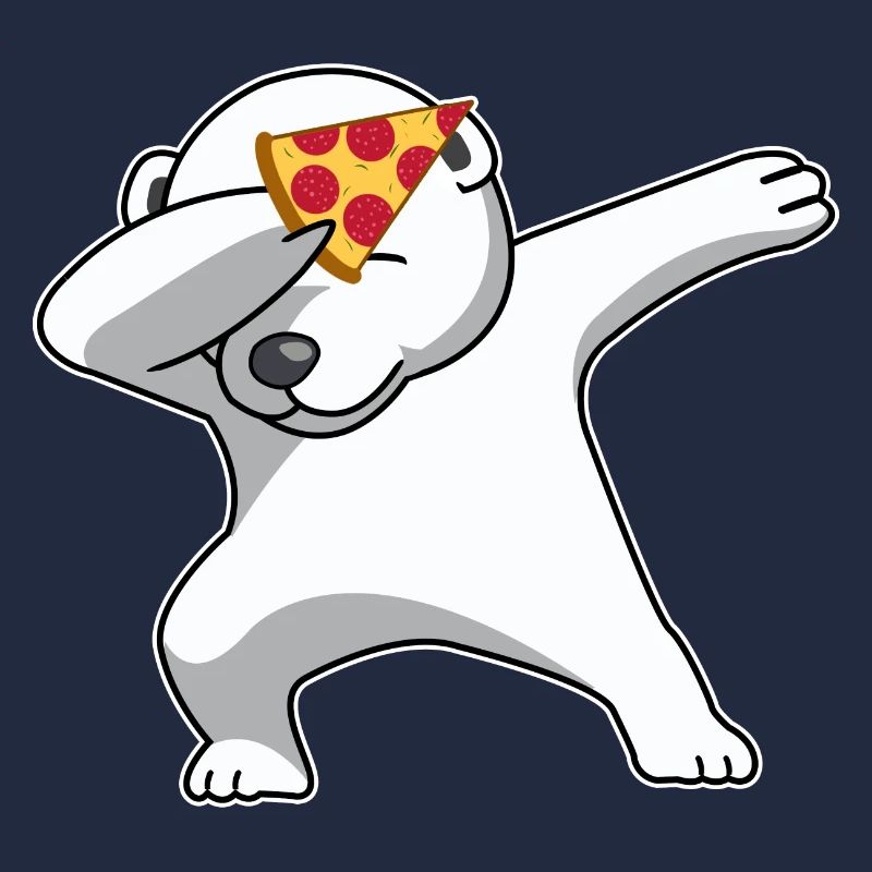 dab dabbing eisbär pizza fun geschenk bear polar