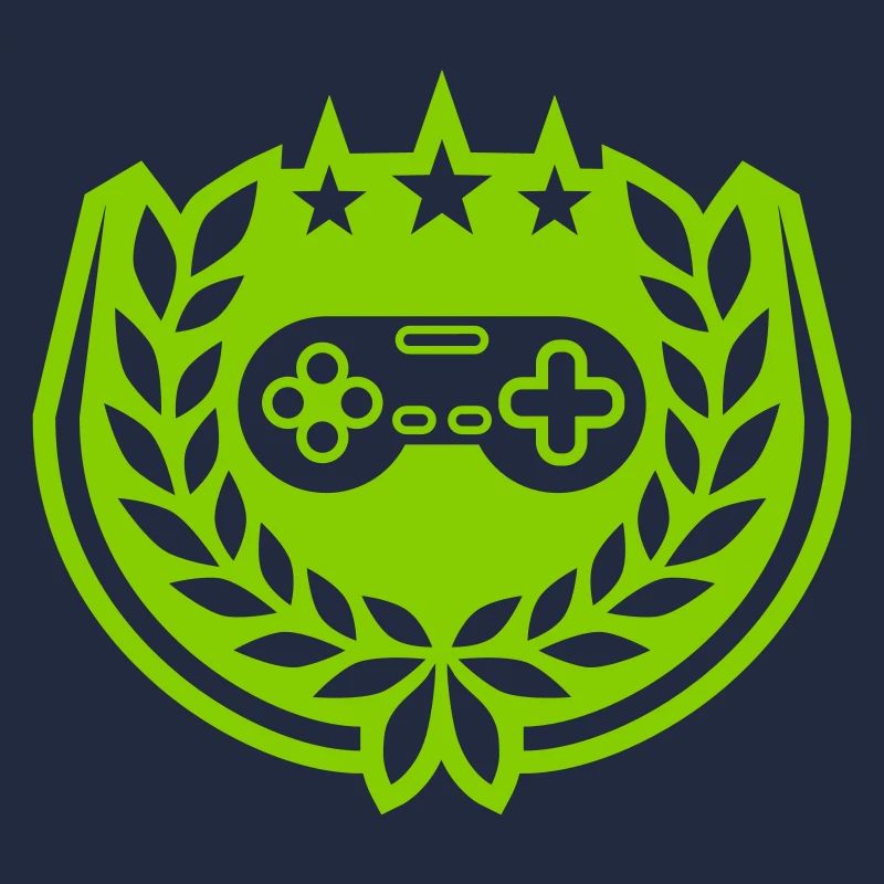 Retro Controller Sterne Lorbeerkranz