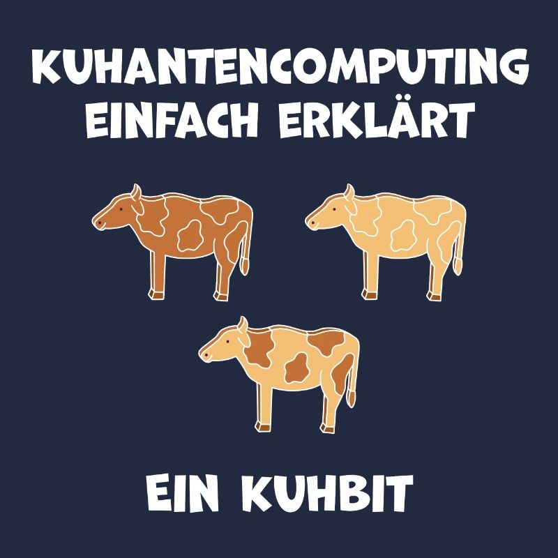 Quantencomputing mit Kühen Lustig Geschenk Kuhbit