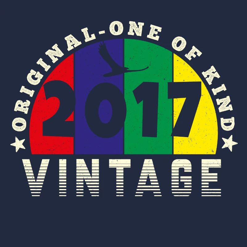 Vintage 2017 Retro - Bursdag