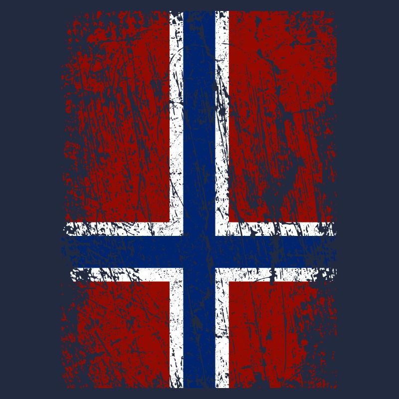 Drapeau norvégien à la verticale