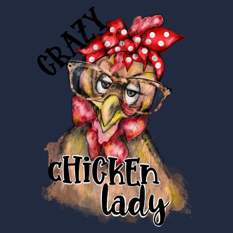 Crazy chicken lady Drôle de conception de ferme