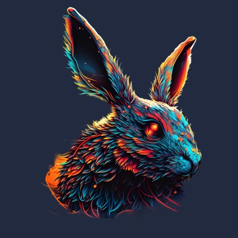 Rabbit Pet Synthwave Gift
