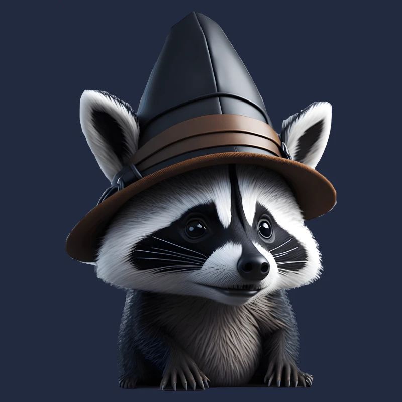 Waschbär mit Hut