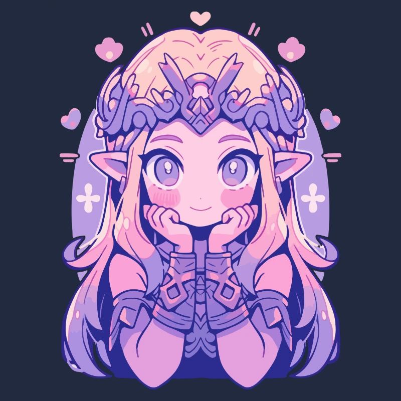 Princesse Chibi mignonne - Conception de conte de fées mignon