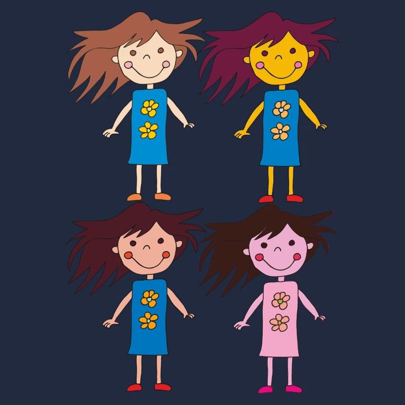 vier mädchen lustig