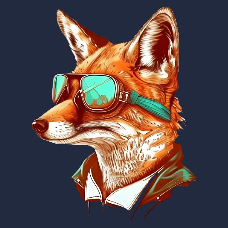 Fuchs mit Fliegerbrille