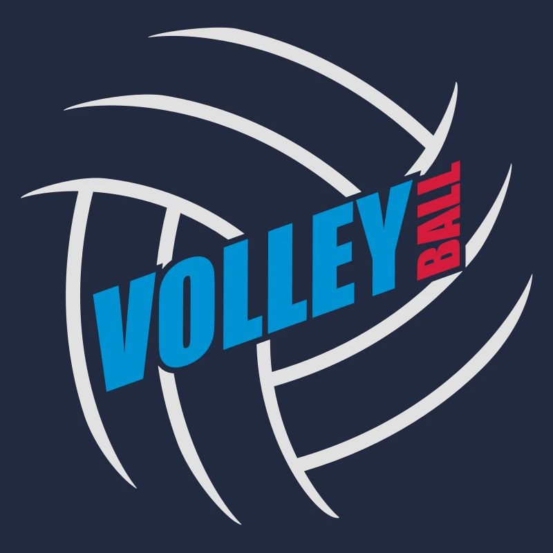 conception de logo de texte modèle de volleyball c