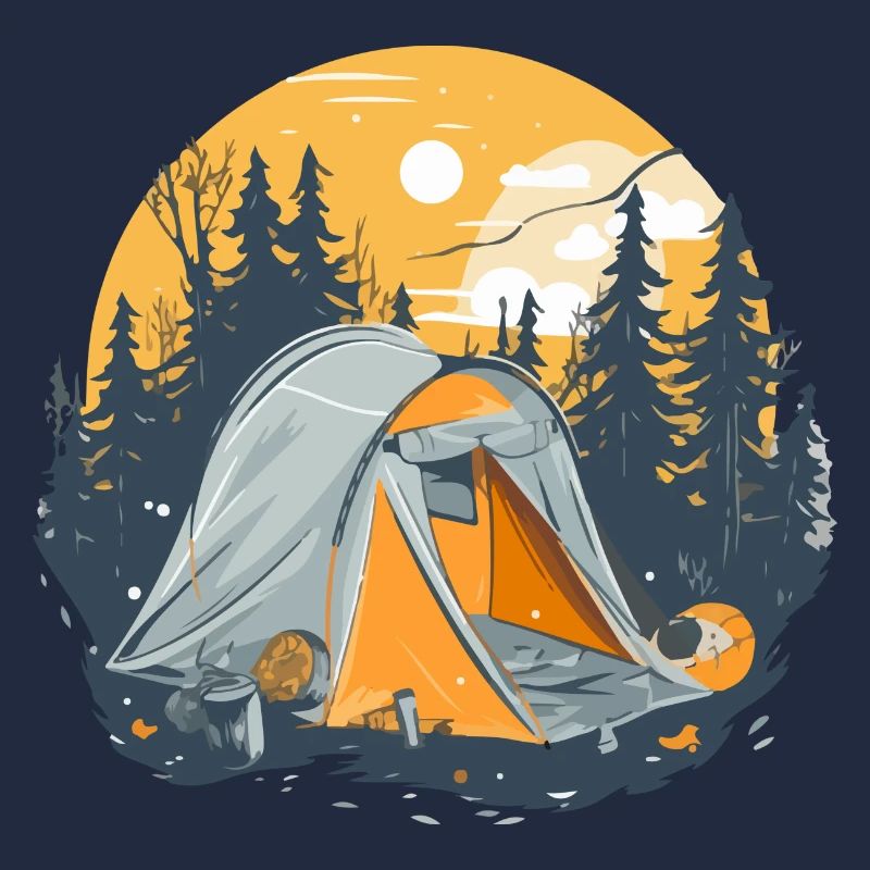 Camping im Wald