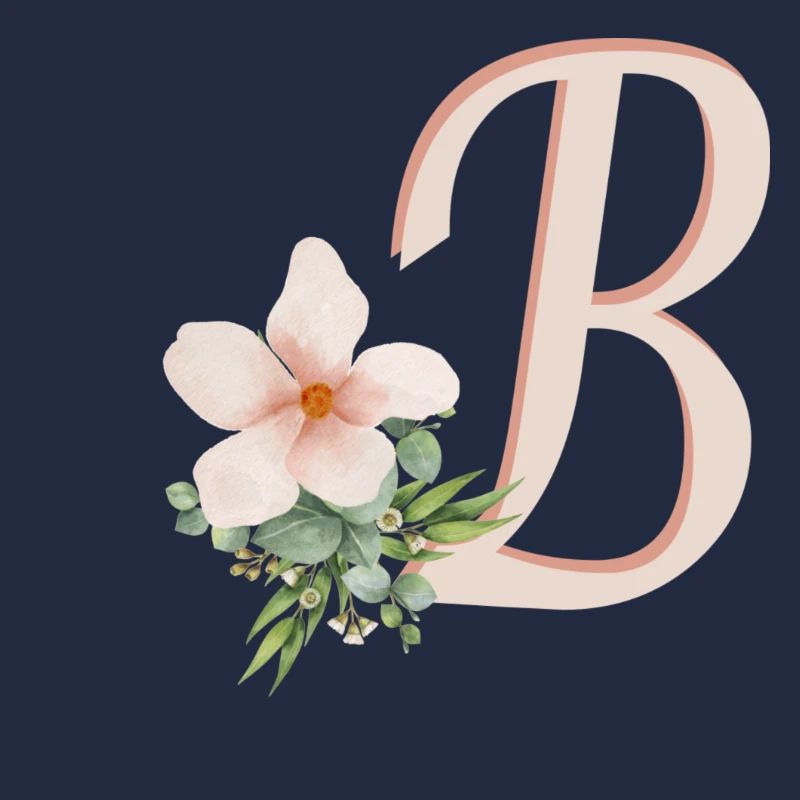 Lettre B avec fleur