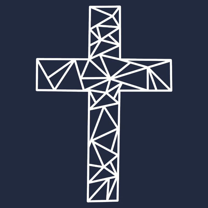 Croix de lignes géométriques