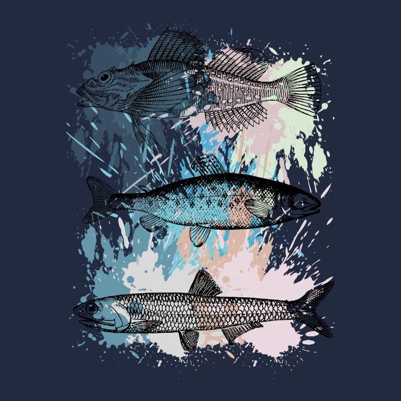 Fish triptych