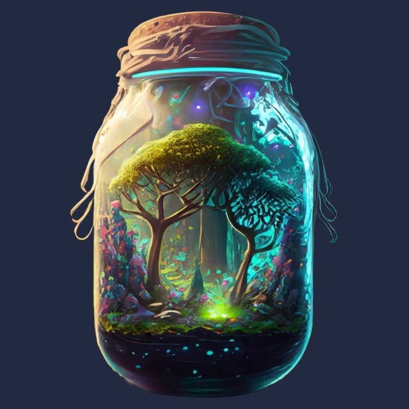 Une forêt magique dans un verre