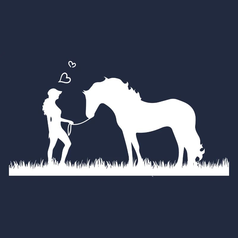 Frau mit Pferd