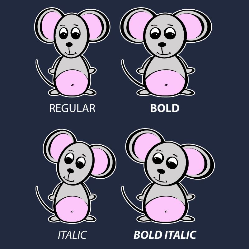 Graphic Designer Mouse - Explication de la typographie
