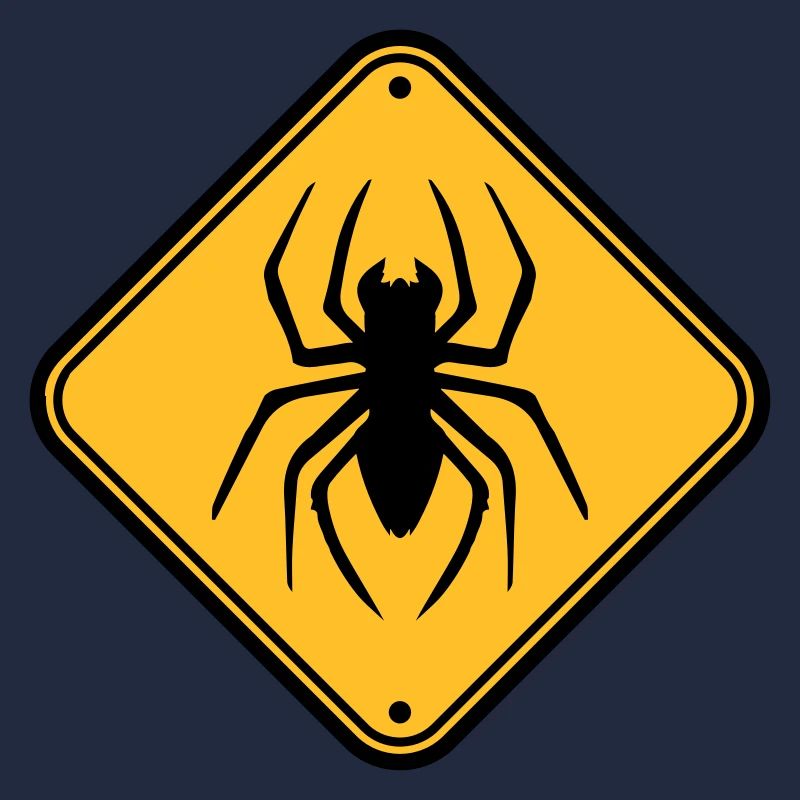 shield warning caution hazard caution zone spider