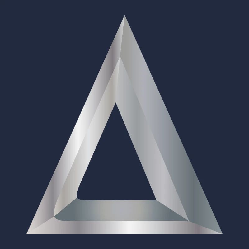 Math Symbols Delta Silver - Gift Idea