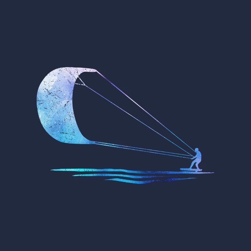 Double Exposure Kite Surfing Kite Surfer Geschenk