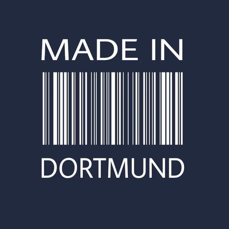 Fabriqué à Dortmund | Cadeau | Code-barres