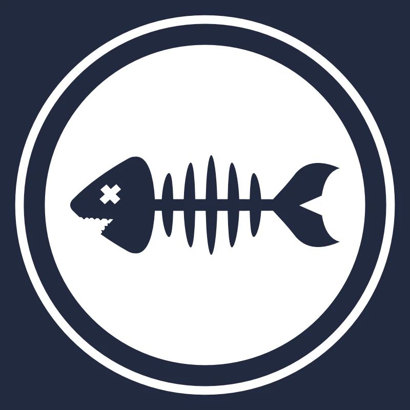 Fisch Symbol Knochen Gräte